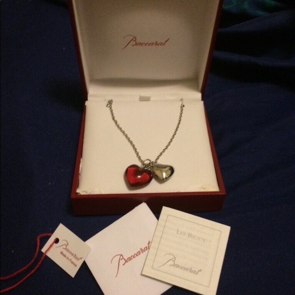 Baccarat Sterling Silver & Crystal Necklace